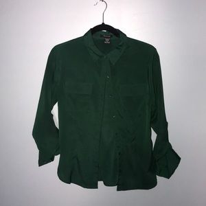 Forest green blouse